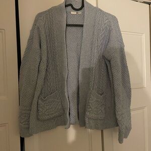 GAP Light Gray Cable Knit Cardigan